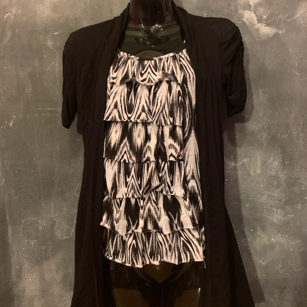 IZ Byer Top with Attached Cardigan
